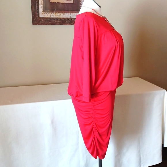 Sz L Red Dress by RACHEL RA CHEL ROY - Picture 3 of 8